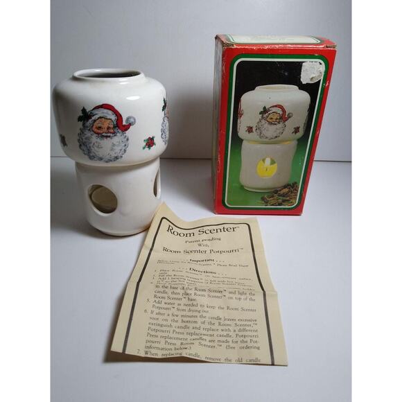 Vintage Christmas Potpourri Press Ceramic Room Scenter Santa Claus 1988 Holiday - Picture 4 of 10